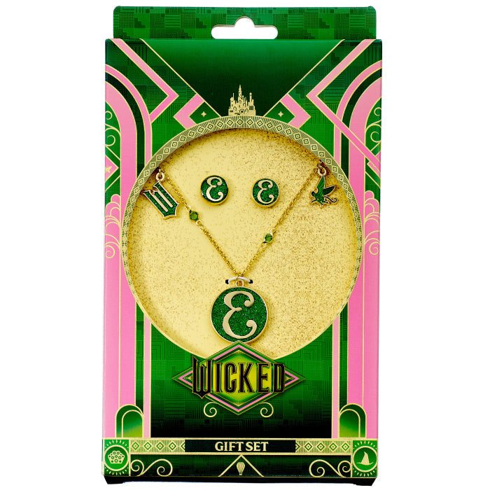 Wicked Elphaba Gift Set With Necklace And Stud Earrings