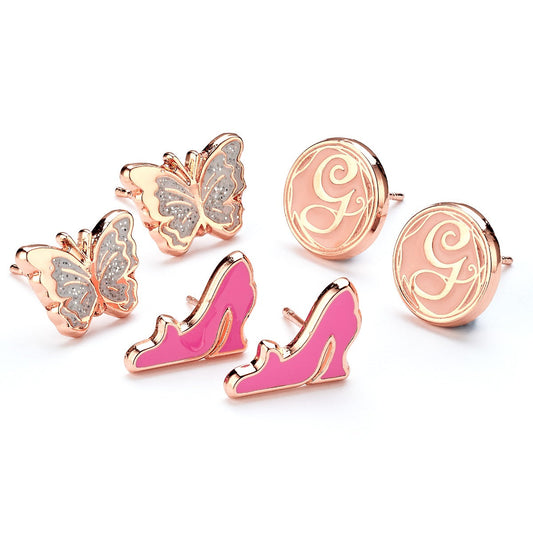 Wicked Glinda Stud Earring Set - Butterfly, G Logo, Shoe