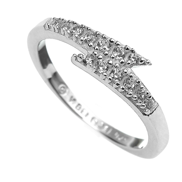 Official Harry Potter Sterling Silver Lightning Bolt Ring Size Small BHPSR001 S