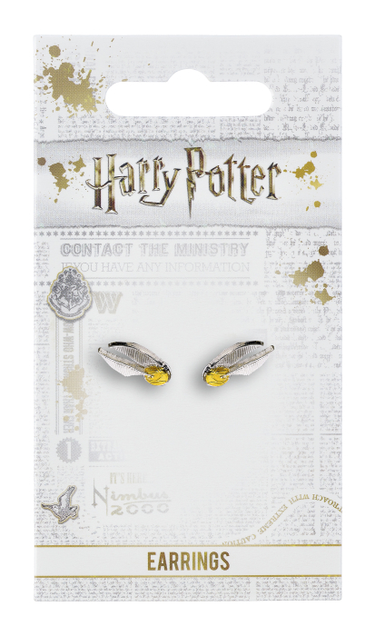 Official Harry Potter Golden Snitch Stud Earrings The Carat Shop