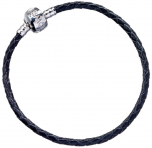 Harry Potter Black Leather Charm Bracelet for Slider Charms 17cm - HP0029