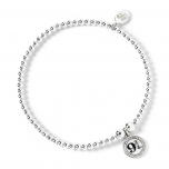 Harry Potter Sterling Silver Ball bead Bracelet with 9 3/4 Charm with Crystal Elements HPSB011