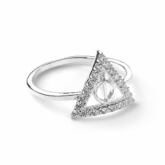 Official Harry Potter Sterling Silver Deathly Hallows Ring Size Medium  BHPSR002-M