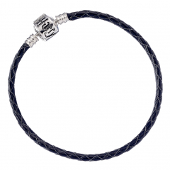 Harry Potter Black Leather Bracelet for Slider Charms Medium- HP0029-19