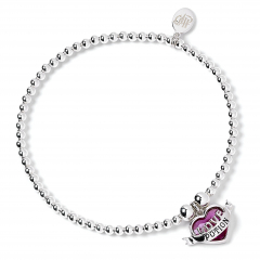 Harry Potter Sterling Silver Ball Bead Bracelet & Love potion Charm with Crystal Elements HPSB053