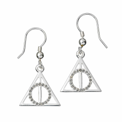 Harry Potter Deathly Hallows Drop Earrings with Crystal Elements - HPSE002