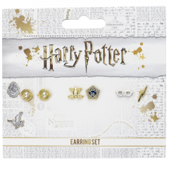 Official Harry Potter Stud Earring Set including Time Turners, Chocolate Frogs, and Glasses with Lightning Bolt earrings WE0106