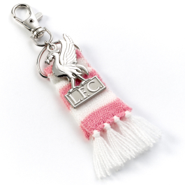 Carat Shop Liverpool FC - Pink Stripe Scarf & Liverbird Backpack Hanger (LFCBH003)