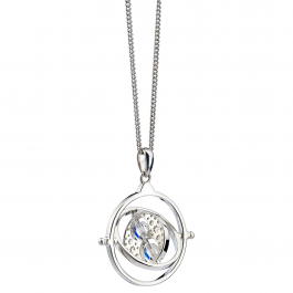 Sterling Silver Time Turner Necklace with Crystals The Carat Shop