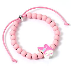 Hello Kitty Pink Beaded Bracelet with My Melody Charm
