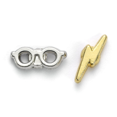 Official Harry Potter Lightning Bolt and Glasses Stud Earrings