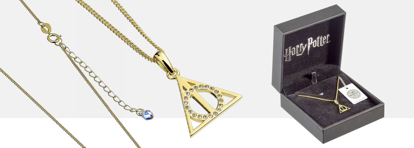 Introducing our Limited Edition Deathly Hallows Necklace with Swarovski Crystals